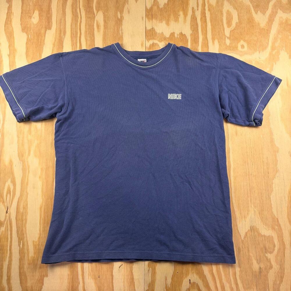 Vintage 1992 Nike Pique T-Shirt – Navy Blue – Men’s XL